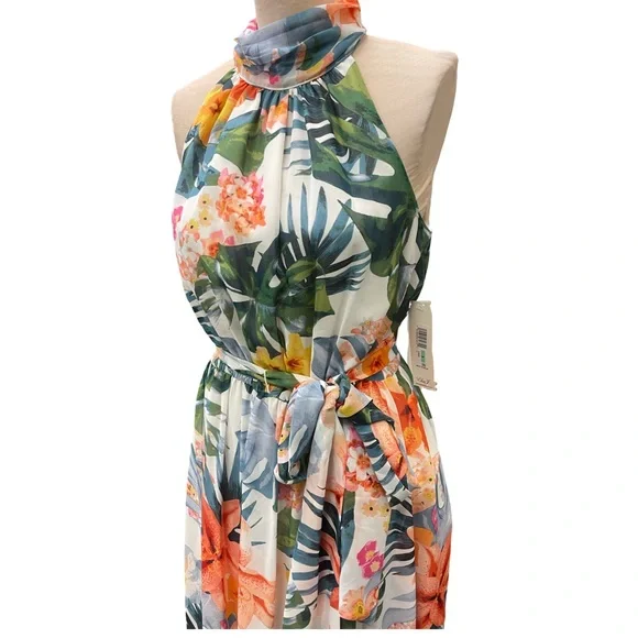 NWT Eliza J Tropical Floral Print Dress - Picture 8 of 10